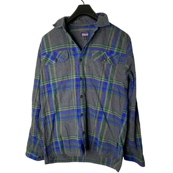 Patagonia Midweight Fjord Flannel Organic Cotton button down plaid medium 42400 - Picture 1 of 5